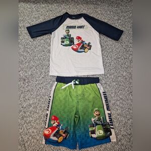 Mario Kart Kids Costume Set - Black, White, Green